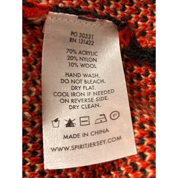 Spirit Jersey Los Angeles Scorpion Knit Zip Cardigan Sweater Black Red L - Picture 4 of 7